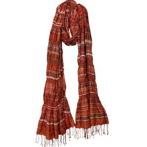 Eileen Fisher Silk Orgaganic Smocked Tigly Scarf